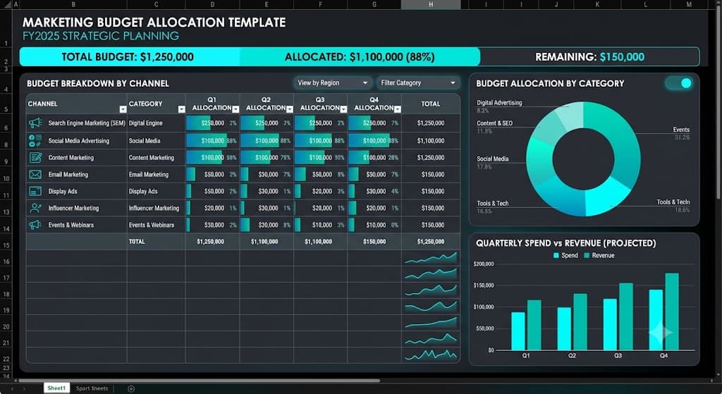 Marketing Budget Allocation Template